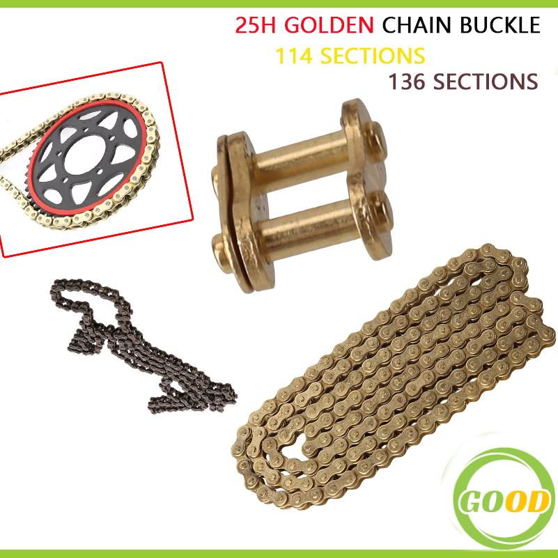 Bike Chain - Цепь 25H 114 золотая, цепь 25H