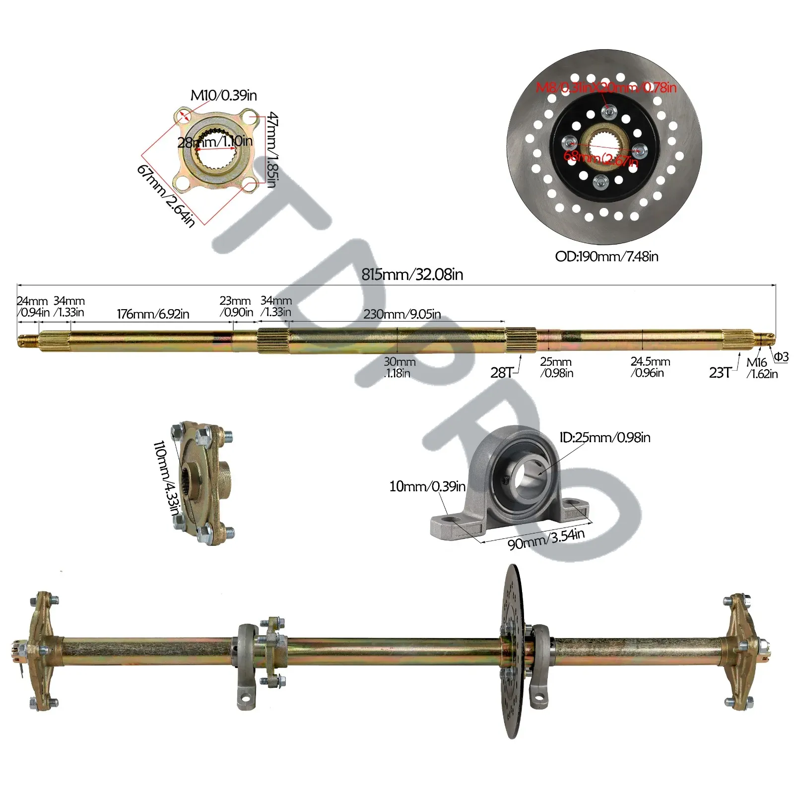 Задняя звездочка TDPRO 32 ''дл – обзор и цена 428 Chain